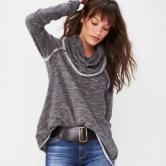 Free People Beach Cowl Neck Sweatshirt - Picture 3 of 6